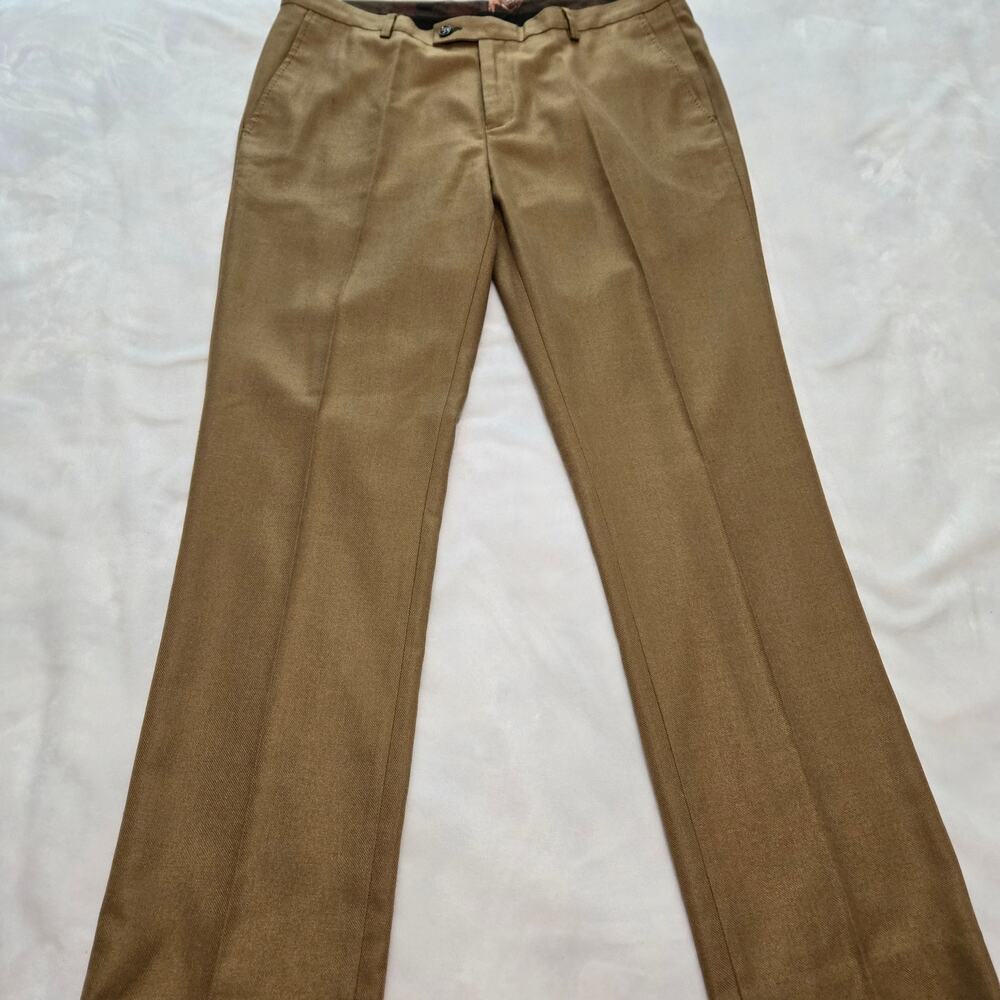 Paisley & Gray Slim Fit Dress Pants – Men’s 36x32 Dark Camel (Flaws)